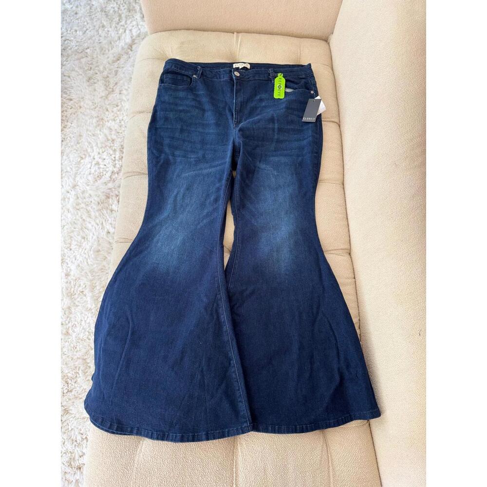 Eloquii Dark Blue Flared Jeans